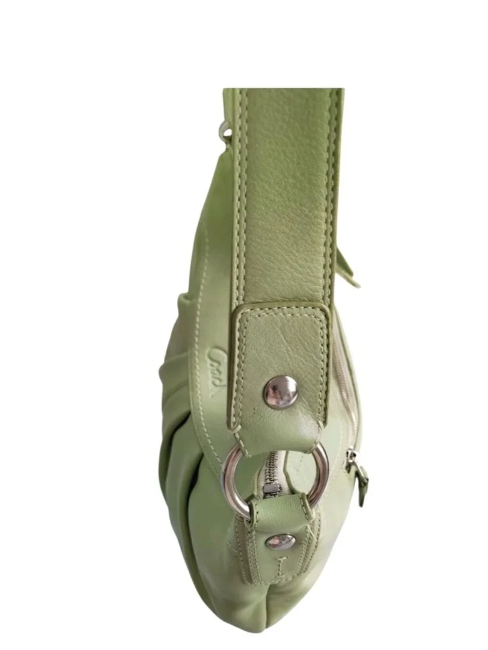 Vintage Y2K Coach Soho Pleated Leather Shoulder Bag Lime Green F13731 Hobo Purse - Picture 8 of 16